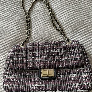 Karl lagerfield tweed purse